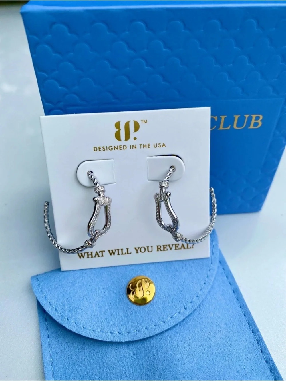 Bomb Party RARE UNICORN 0.925 Sterling Silver Hoop Earrings